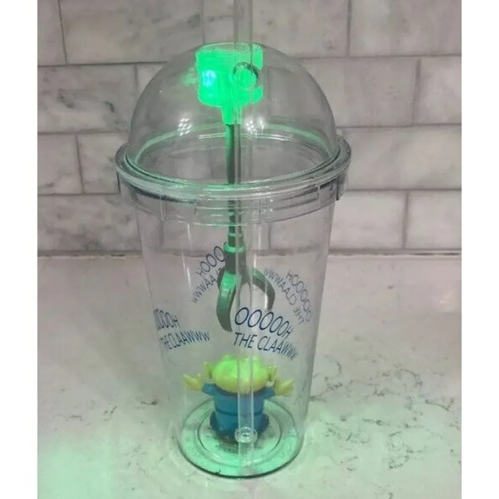 Disney Parks Pixar Toy Story Land Little‎ Green Alien Claw Light-up Cup w/ Straw